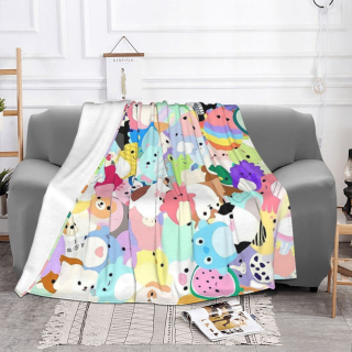 Prikrývka, prehozy na posteľ - Prikrývky squishmallows chaotické šialenstvo roztomilé prikrývky