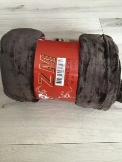 Prikrývka, prehozy na posteľ - Prikrývky mikrovlákna 220x200cm čokoláda