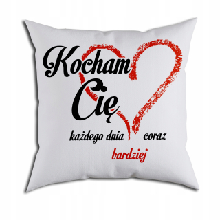 Vankúš na spanie - Milujem ťa každý deň čoraz viac Valentín