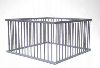 Ohrádka pre deti - Detská drevená playpen 180 cm x 180 cm šedá