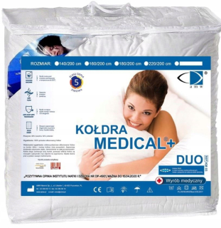 Prikrývka na spanie - Prikrývka 140x200 duo Medical AMW Dvojitá zima