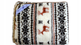 Prikrývka na spanie - Vlnená prikrývka 100% Merino 140x200 Reindeer