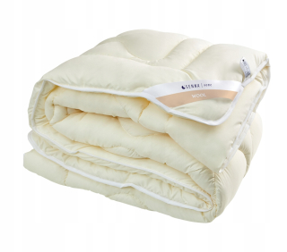 Prikrývka na spanie - Vlnená prikrývka 180x200 merino vlnená ekri 100% natu