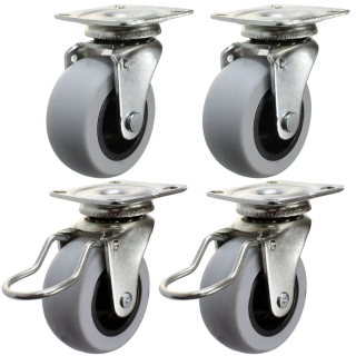 Kolieska na nábytok - Nábytok Fifted Furniture Wheels 4 kusy/2+2ham.
