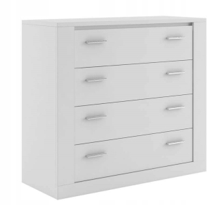 Komoda do študenskej izby - Komoda 100 cm izbový nábytok dubové zásuvky BIELA