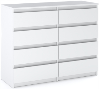 Komoda do obývačky - Zásuvky 120 cm RTV TV TV White Mat