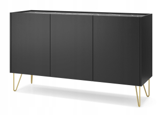 Komoda do obývačky - 3d hrudník harmónia 144 cm na kovových nohách