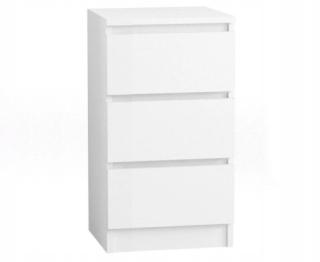 Komoda do obývačky - Kufrík 40 cm 3 biele zásuvky