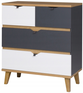 Komoda do študenskej izby - Elektronika závesnej skrinky Wotv Wotan Black Matt 150