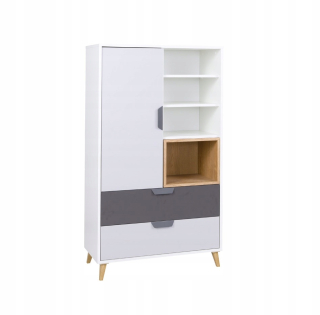 Komoda do študenskej izby - Zásuvky 80 cm so zásuvkami políc Jaś