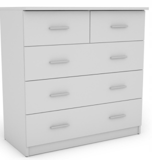 Komoda do študenskej izby - 90 cm funkčný komoda so zásuvkami biela