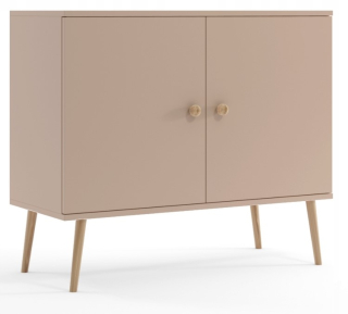 Komoda do obývačky - Boho škandinávsky hrudník zo zásuviek 100 cm béžová