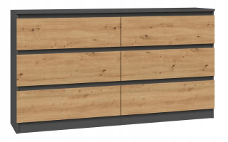 Komoda do detskej izby - Zásuvka M6 140 138x40xH77 Anthracite/remeselník