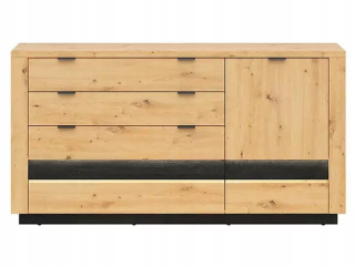 Komoda do detskej izby - Chsoda ostia Kom1d4s Oak Artisan/Black Oak