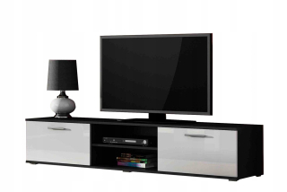 Toaletný stolík - RTV Dresser 180 SOHO Sh3C čierny / biely lesk