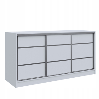 Komoda do detskej izby - Biela komoda Mini posuvná šatníka 180 cm horná časť