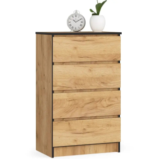 Komoda do obývačky - Zásuvky pre obývaciu izbu K 60 cm 4 zásuvky - remeselné dub