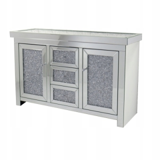 Komoda do detskej izby - Glamour Dresser s kryštálmi zrkadlových zásuviek 130