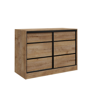 Komoda do študenskej izby - Mini hrudník kĺzavého šatníka 120 cm Oak Lefkas Loft