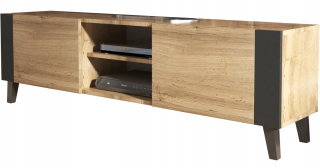 Skrinka pod TV - Závesné police na reťazcoch, biele 80 cm 60 cm