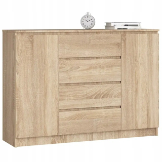 Komoda do študenskej izby - Sonoma Dresser so zásuvkami 140 4 zásuvky 2 dvere