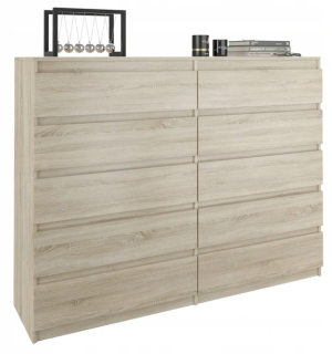 Komoda do detskej izby - Hrudník dresingu 10 zásuviek RR-140-S10 Sonoma Oak