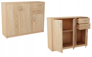 Komoda do detskej izby - Zásuvka 3d2s skrinka Sonoma Oak 110 cm Knižnica zásuvky