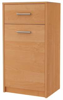 Komoda do obývačky - 4 stoličky čierne čalúnené salónové stoličky