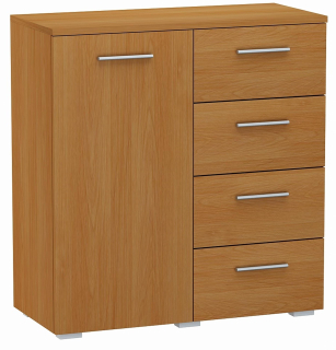Komoda do obývačky - Skrinka na komoda Helena 80 cm 1d4s Alder 4 zásuvky