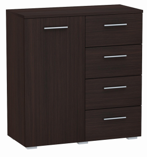 Komoda do obývačky - Skrinka na komoda Helena 80 cm 1d4s pomsty wenge