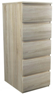 Komoda do obývačky - Veľká komoda 6 zásuviek 120 cm biely Karo K120