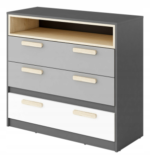 Komoda do detskej izby - Ergonomická kancelária Kráľ King Black Halmar