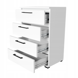 Komoda do detskej izby - Zásuvky na hrudník s zásuvkami vini4 D2 50x36 BIA