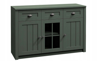 Komoda do študenskej izby - Kuchárka s webovou stránkou Lemas Dark Green Consimo