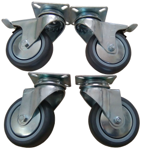 Kolieska na nábytok - Nastavte 4 ks v blízkosti kolies kolies 75 mm 240 kg.