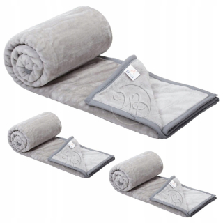 Prikrývka, prehozy na posteľ - Elway Gray Set 160x210 + kreslá na kreslá