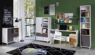 Sektorový nábytok do študenskej izby - Šatníková šatníka 90 cm 2d 2SZ Sonoma B-9