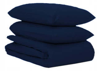 Kompletný set posteľných obliečok - Sada podstielky Navy Blue Cotton 140x200