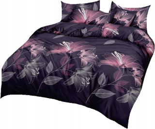 Kompletný set posteľných obliečok - Posteľná bielizeň 200x220cm 3 diely bavlnené satén 3986_b
