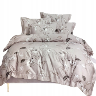 Kompletný set posteľných obliečok - Posteľná bielizeň Ikea Kopparranka 150x200 biela/šedá kvetina