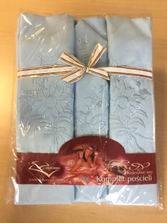 Kompletný set posteľných obliečok - Sada podstielky výšivky 160 x 200 s plachtou