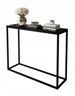 Konferenčný stolík do obývačky - Modern II konzola čierna lesklá skrinka 100 cm