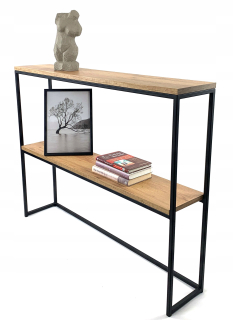 Konzolový stolík do predsiene - Priemyselný podkrovie toaletný tabuľka 100x20x80