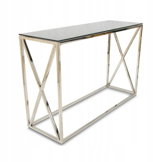Konzolový stolík do predsiene - Konzola Nelja Silver Black Console