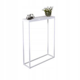 Konzolový stolík do predsiene - Contole Heart Loft rozprávanie 60x20H80 Biała bp