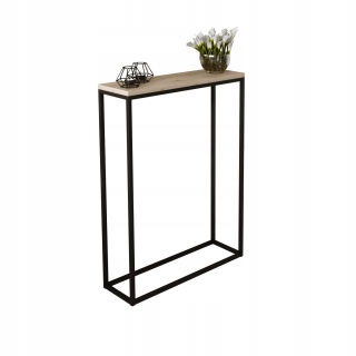 Konzolový stolík do predsiene - Contole Heart Loft rozprávanie 60x20H80 Black DA