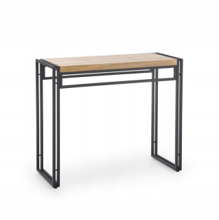 Konzolový stolík do predsiene - Livbar N1 N1 Dressing Contale Gold / Black Oak