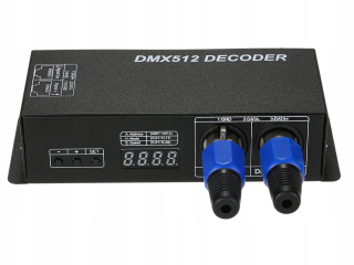 Osvetlenie nábytku - Ovládač DMX 512 RGBW 16A 4x4a LED dekodérska páska