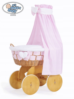 Prútený košík pre bábätká - Penová matrace 70x160 latex a HR 17cm Soft PL