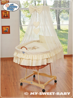 Prútený košík pre bábätká - Detská knižnica rozprávka House Gray Collection Mirir